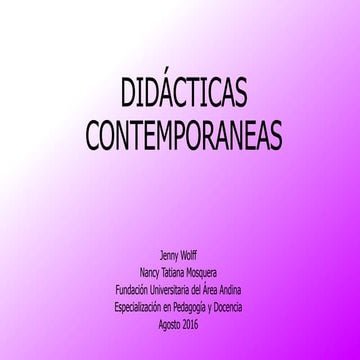 Didácticas Contemporáneas 