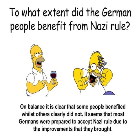 Did Germany benefit under Nazi rule