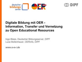 Ingo Blees, Luca Mollenhauer: Digitale Bildung mit OER - Information, Transfe...