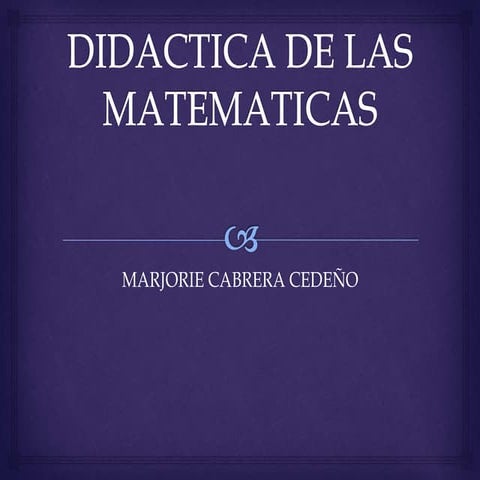 Didactica de las matematicas | PPTX