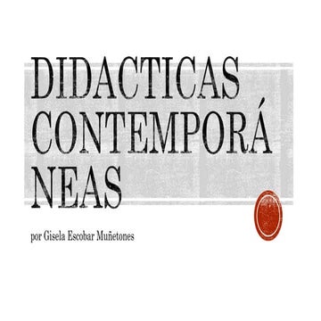 Didácticas contemporáneas