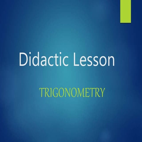 Didactic lesson sine rule