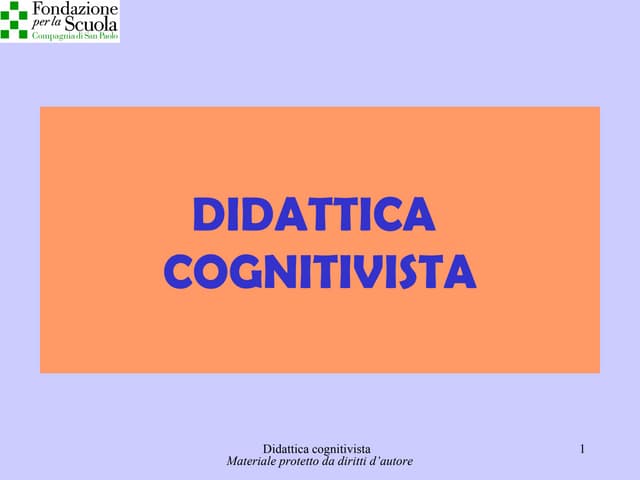 Il Coding è Strumento Utile Per Una Didattica Cognitivista Didattica Cognitivista | PPT