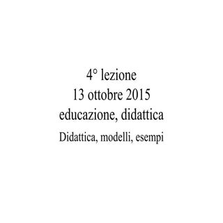 Didattiche e modelli