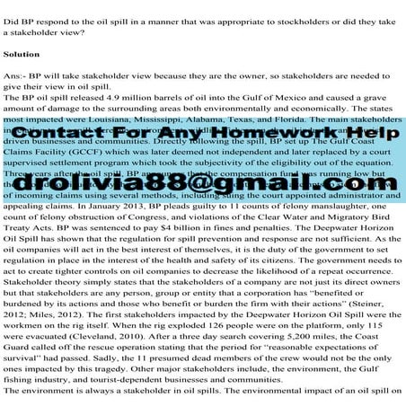 Did BP respond to the oil spill in a manner that was appropriate to .pdf