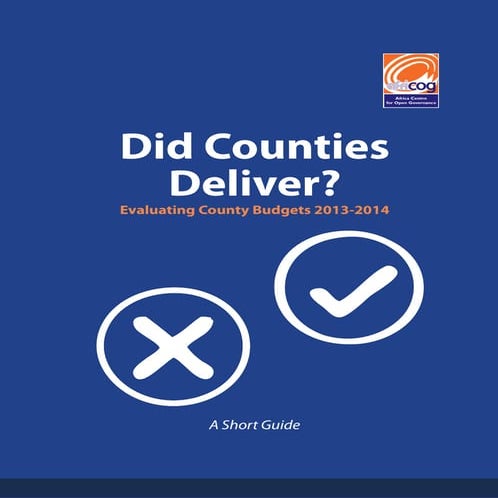 Did Counties Deliver? Evaluating County Budgets 2013-2014