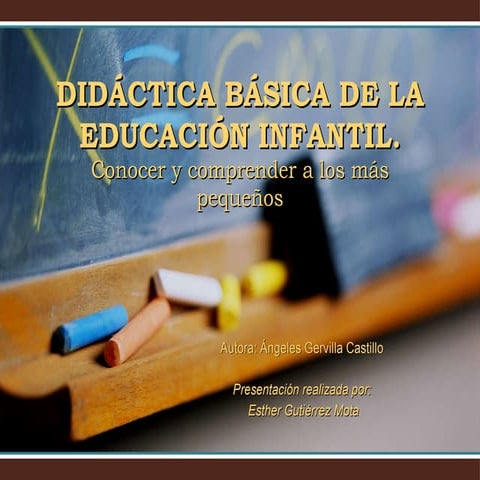 Didáctica básica de la educación infantil