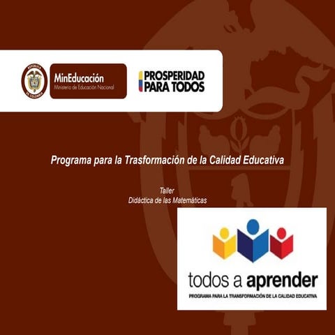 Didáctica de las matemáticas taller men