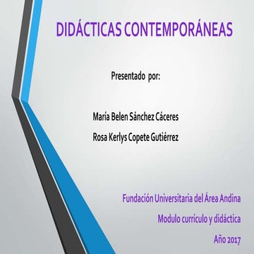 Didácticas contemporáneas