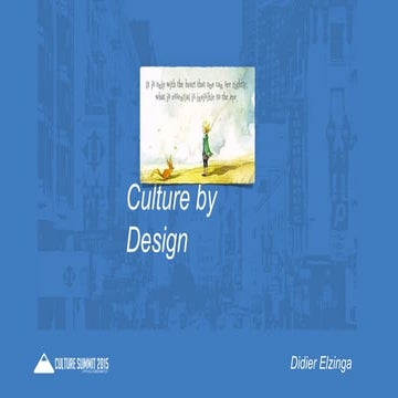 Culture Summit 2015 - Culture By Design with Didier Elzinga CEO of Culture Amp.