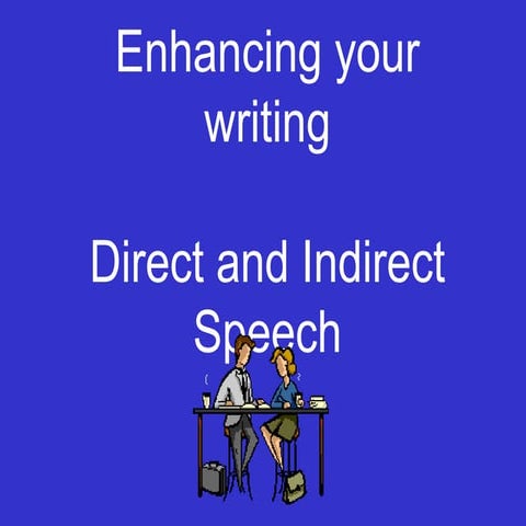Direct and Indirect Speech