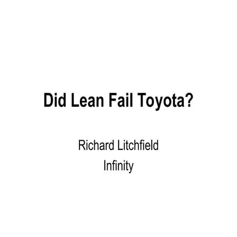 design of experiments did lean fail toyota.ppt