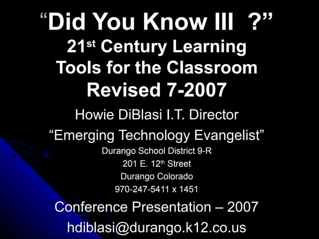 Did You Know Iii Revised 777