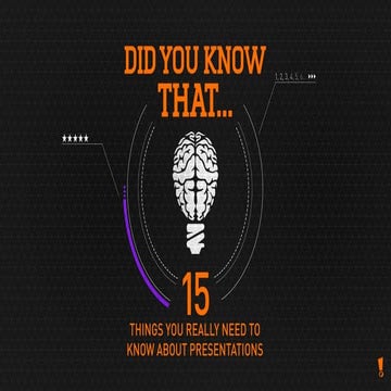 15 things that you really should know about presentations!