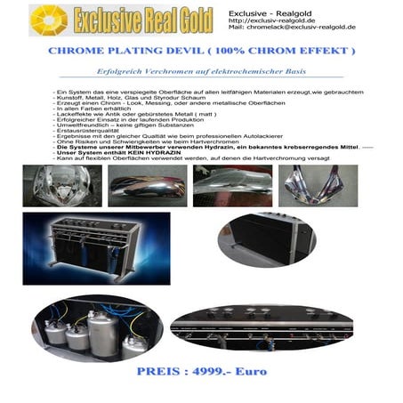 Verspiegelung mit Chromspray System