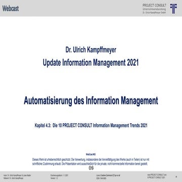 [DE] Die 10 PROJECT CONSULT Trends für das Information Management 2021 | Webc...