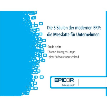 Die 5 Säulen der modernen ERP