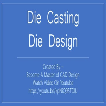Die casting die design process