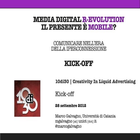 Media Digital r-evolution Il presente è mobile? 