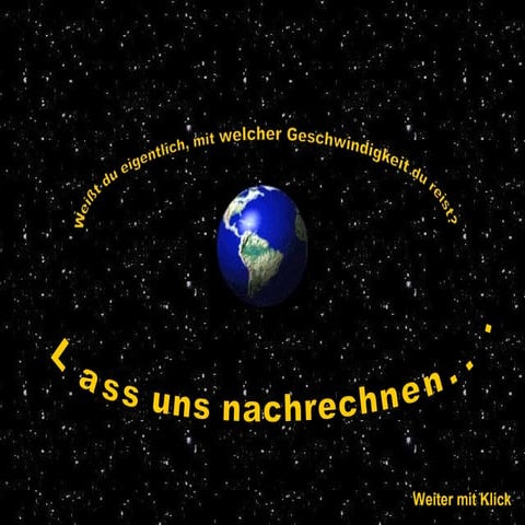 Die geschwindigkeit der erde1 waar je nooit over nadenkt...