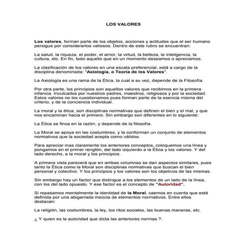 Diego Castellanos   Los Valores