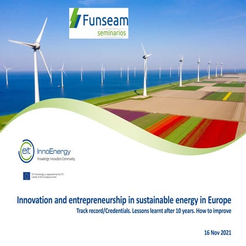 Innovation and entrepreneurship in sustainable energy in Europe_Diego Pavía