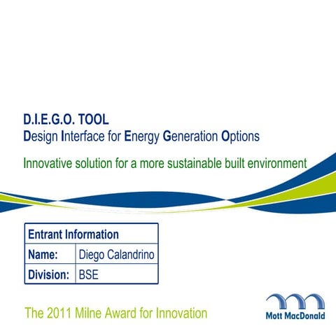 Diego Tool Milne Award 2011 Presentation1