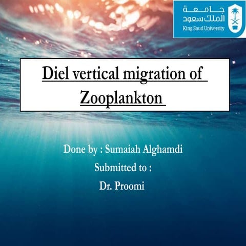 Diel vertical migration (DVM)