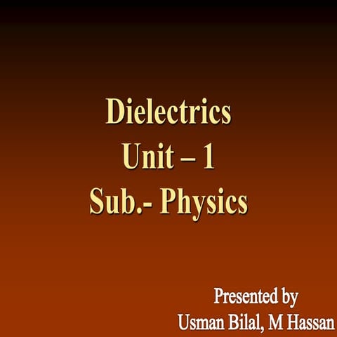 Dielectric constant