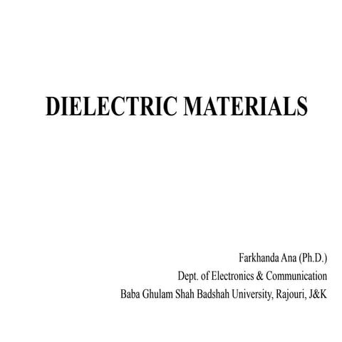Dielectric materials