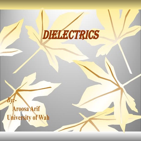 dielectric properties of materials and nanaterials