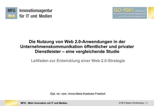 Die Nutzung von Web 2.0-Anwendungen...