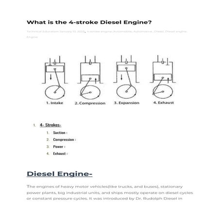 Four stroke diesel engine | PPT