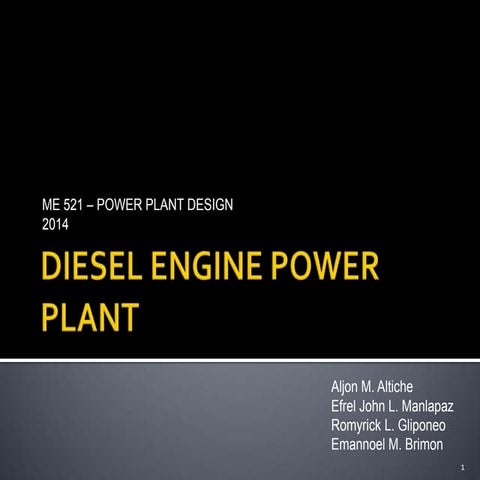 Diesel engine report