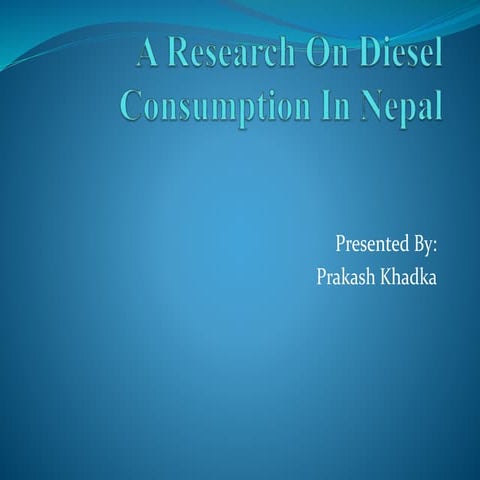 Diesel consumption in nepal
