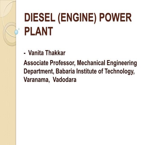 Diesel Power Plant