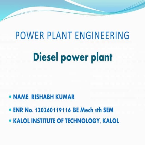Power plant Diesil Engine system set up  and maintenance