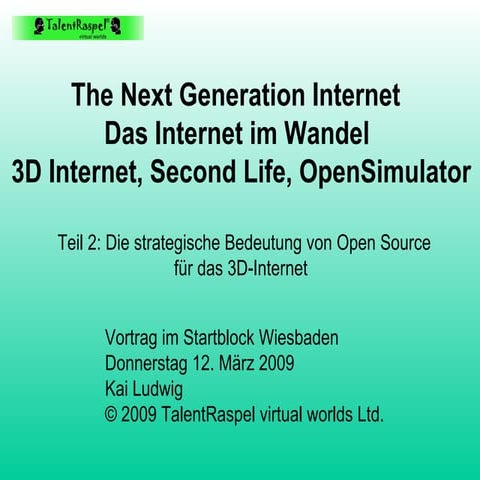 Die Strategische Bedeutung Von Open Source FüR Das 3 D Internet V2