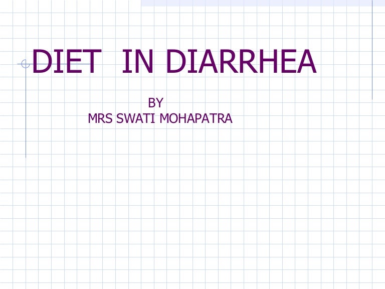 DIET IN DIARRHEA