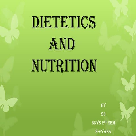 Diet and nutrition | PPTX