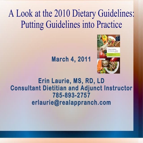 Dietary Guidelines Presentation