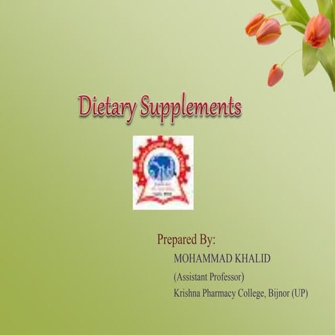 Dietary supplements (unit 3)