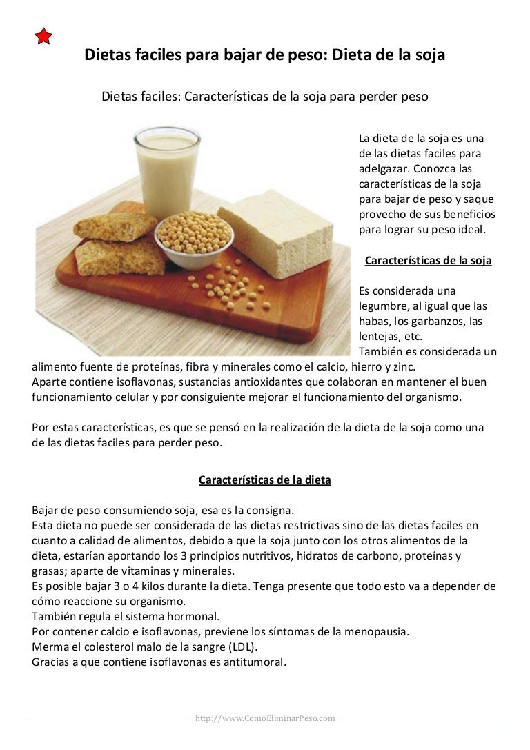 dieta soja para adelgazar