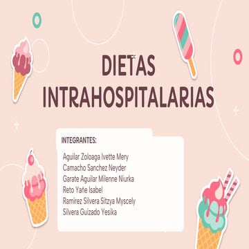 Dietas Hospitalarias.Todos los alimentos deben ser preparados con poca azúcar...
