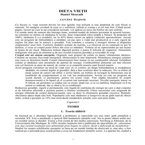 Dieta vieții de Daniel Menrath