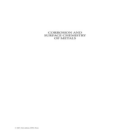 corrosion and surface chemistry