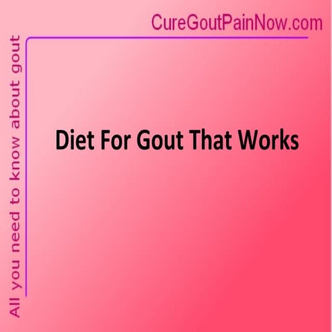 Diet For Gout That Works