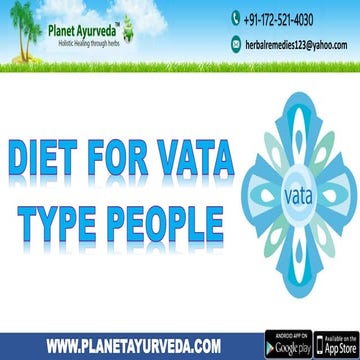 Diet for People with Vata Prakriti / Dosha | Vata Pacifying Diet 