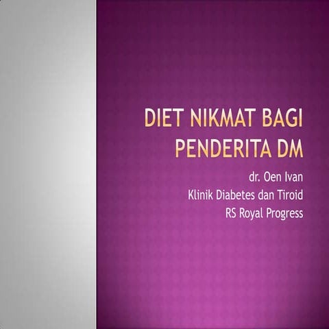 Diet nikmat bagi penderita dm