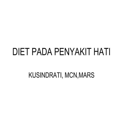 Diet pada penyakit hati